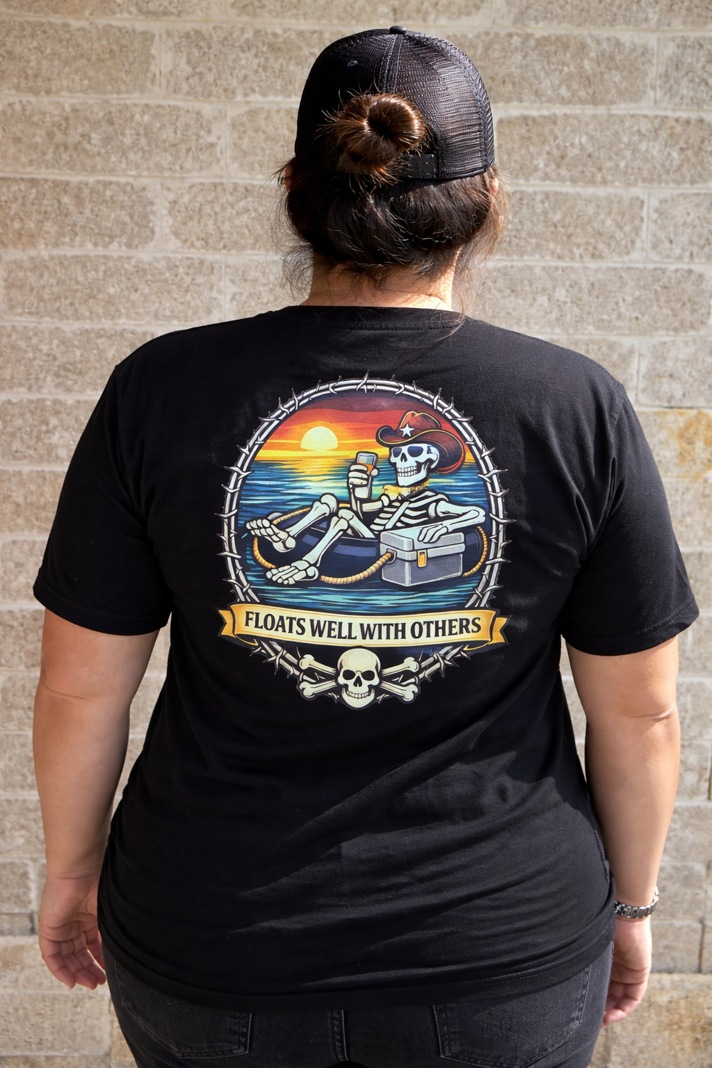 River Junkie – “Floats Well With Others” Premium Graphic Tee