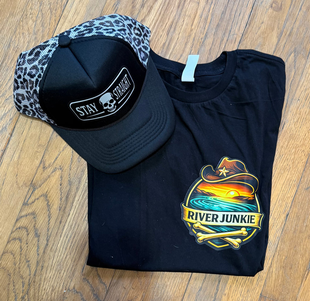 River Junkie – “Floats Well With Others” Premium Graphic Tee