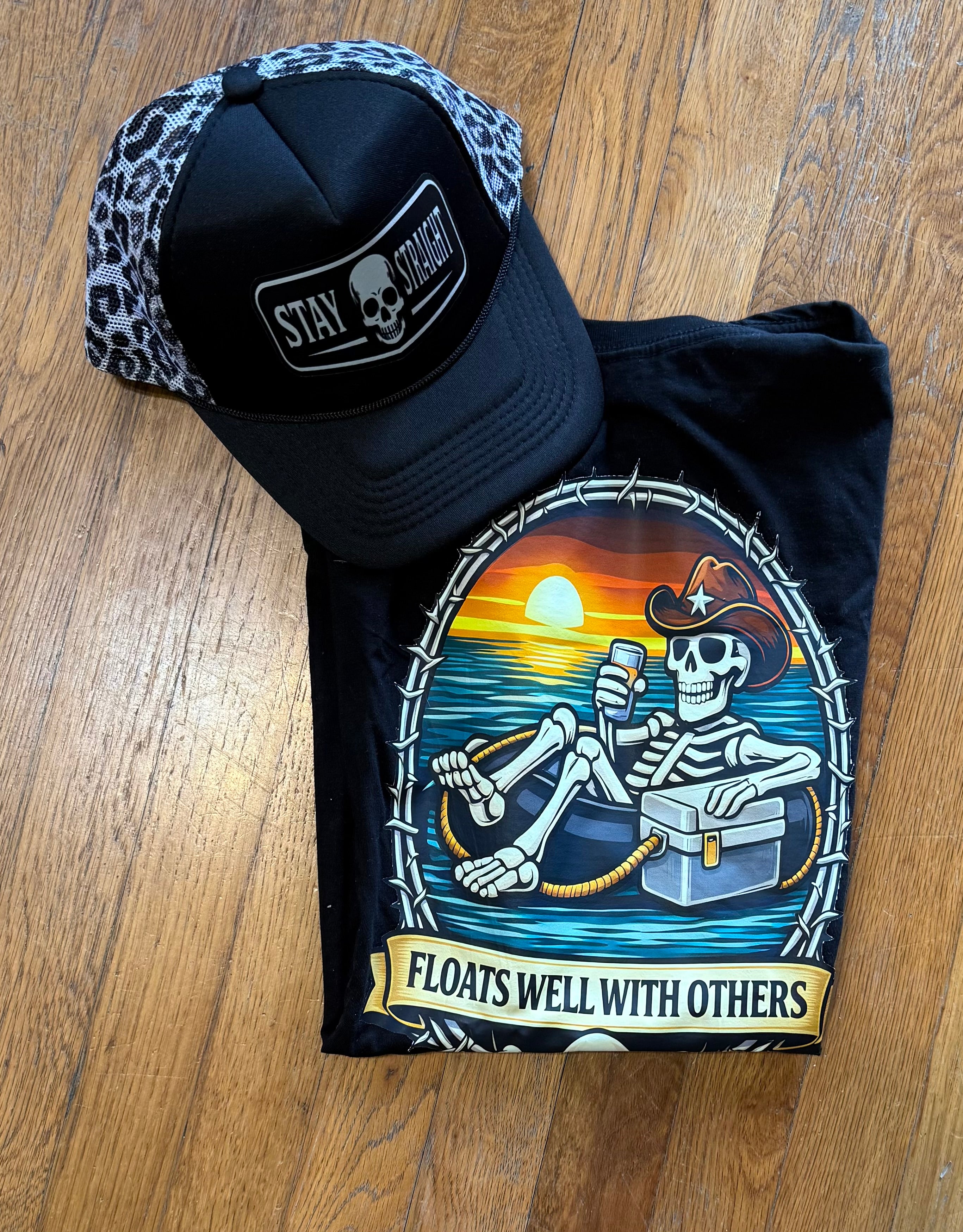River Junkie – “Floats Well With Others” Premium Graphic Tee