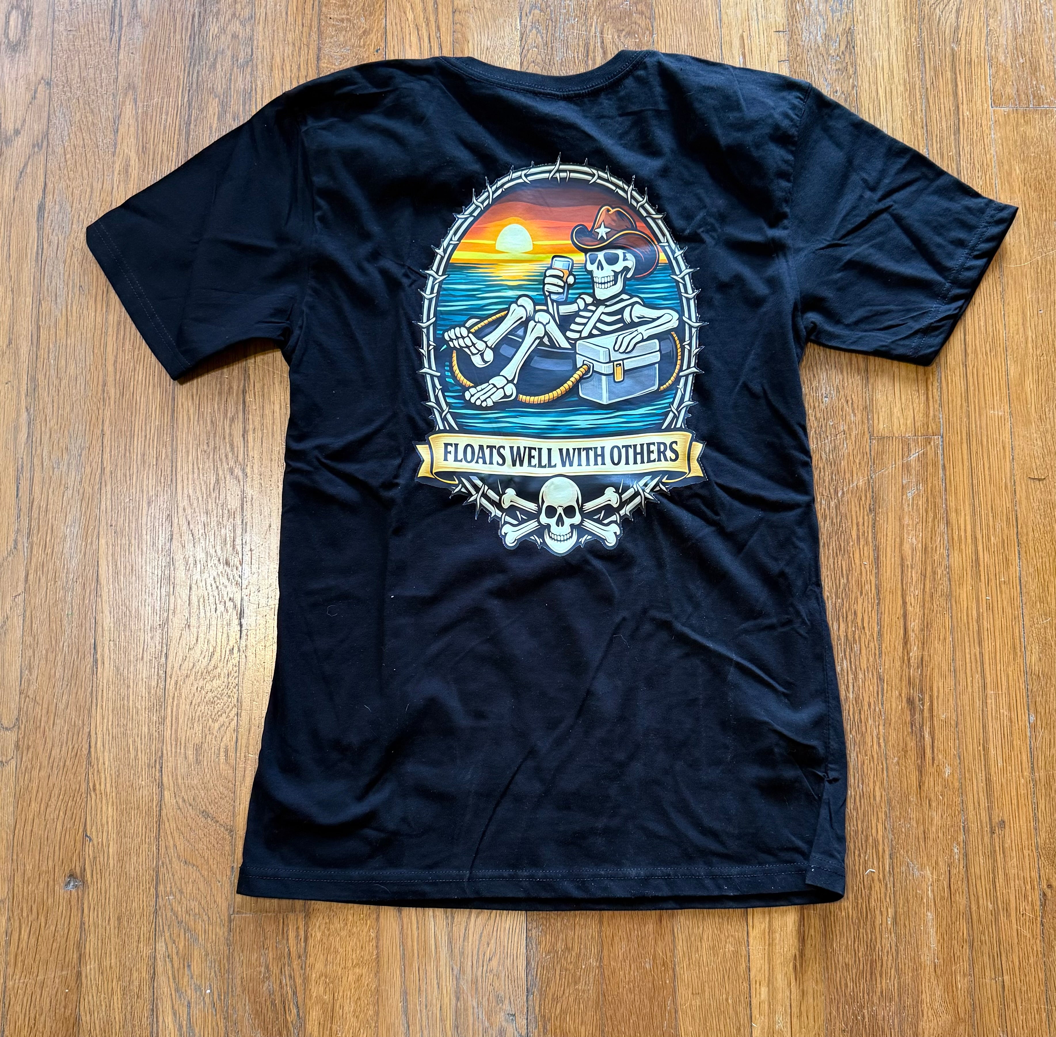 River Junkie – “Floats Well With Others” Premium Graphic Tee