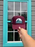 Southern Gothic Trucker Hat – Burgundy Mesh Snapback
