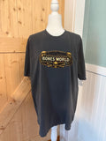 Bones World Graphic Tee – Charcoal Skeleton Vintage Shirt
