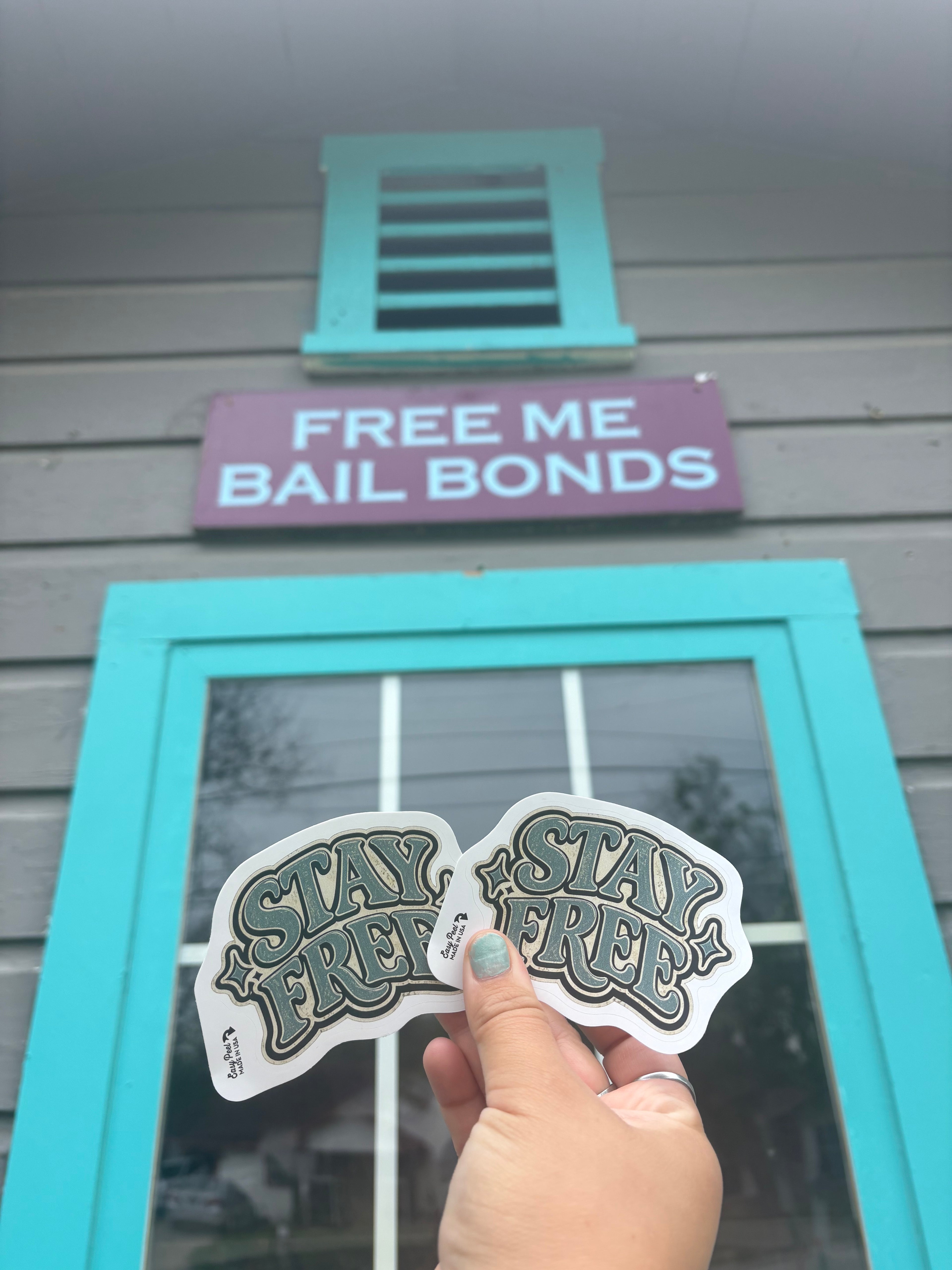 Stay Free Retro Sticker – Vintage Western Vinyl Decal