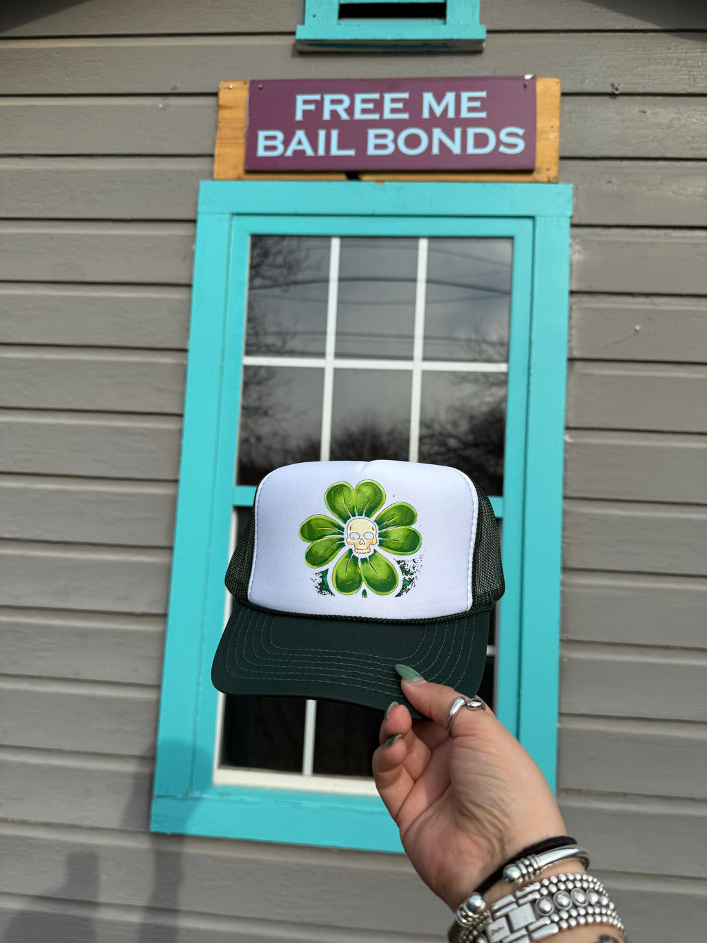 “Luck’d Out” –  Free Me Bail Trucker Hat