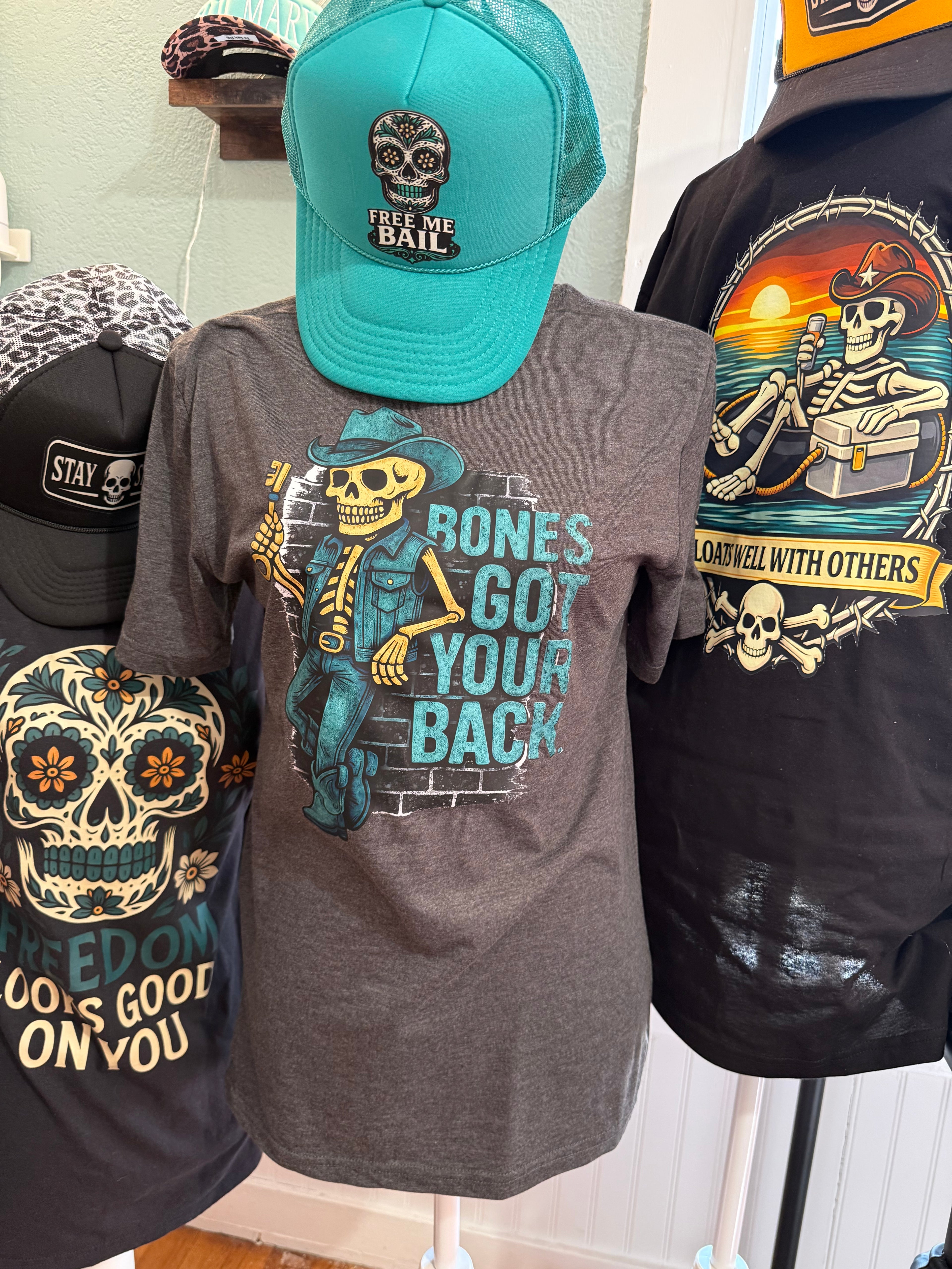 Bones Got Your Back Graphic Tee (Charcoal)