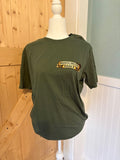 Broken Dreams Dance Skull Graphic Tee – Olive Western Vintage Shirt
