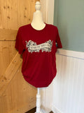 Before the Third Crow Graphic Tee – Red Vintage Script Shirt