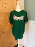 Before the Third Crow Graphic Tee – Green Vintage Script Shirt