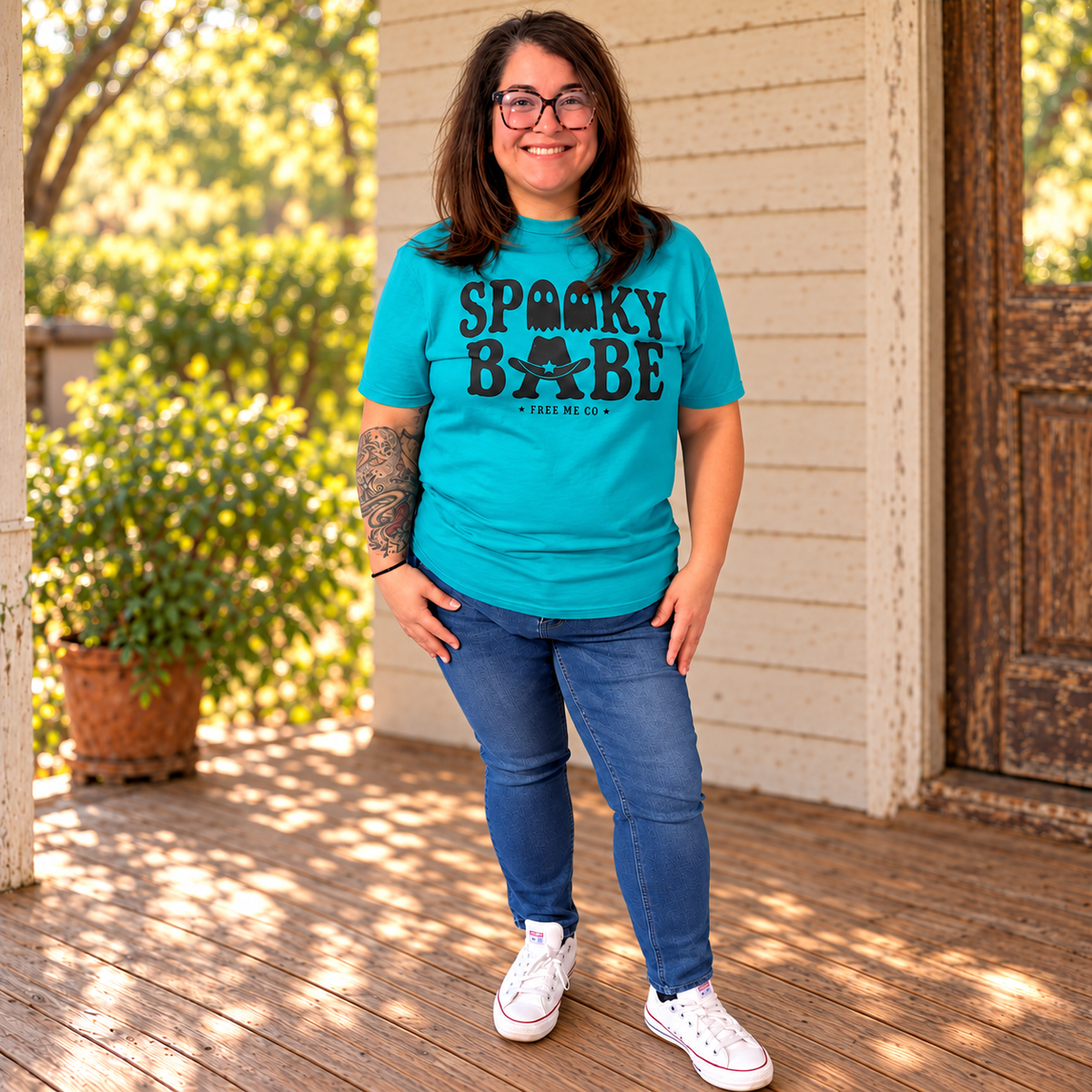 Spooky Babe Ghost Cowboy Tee