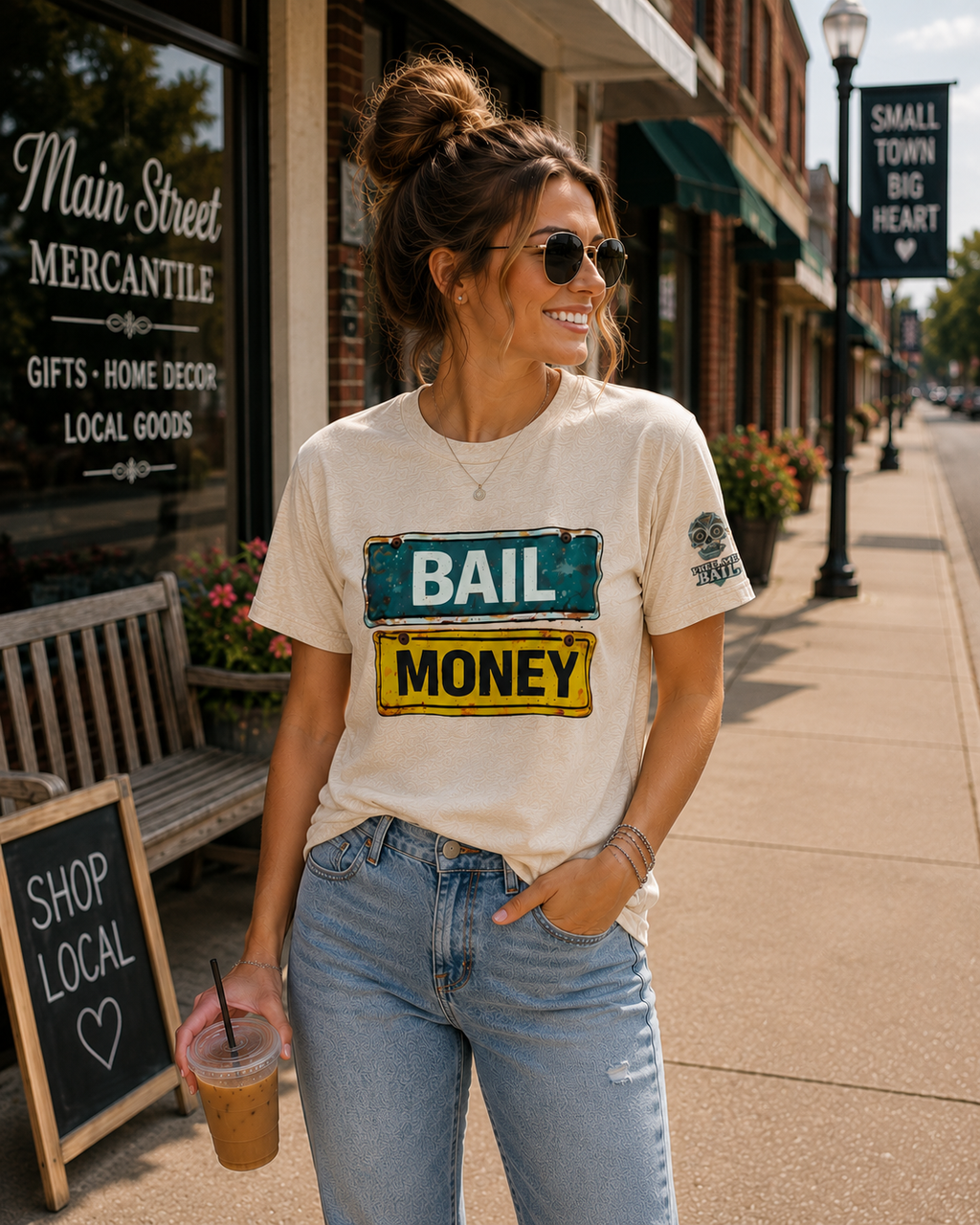 Free in Texas Graphic Tee – Black Vintage Texas Sign Shirt