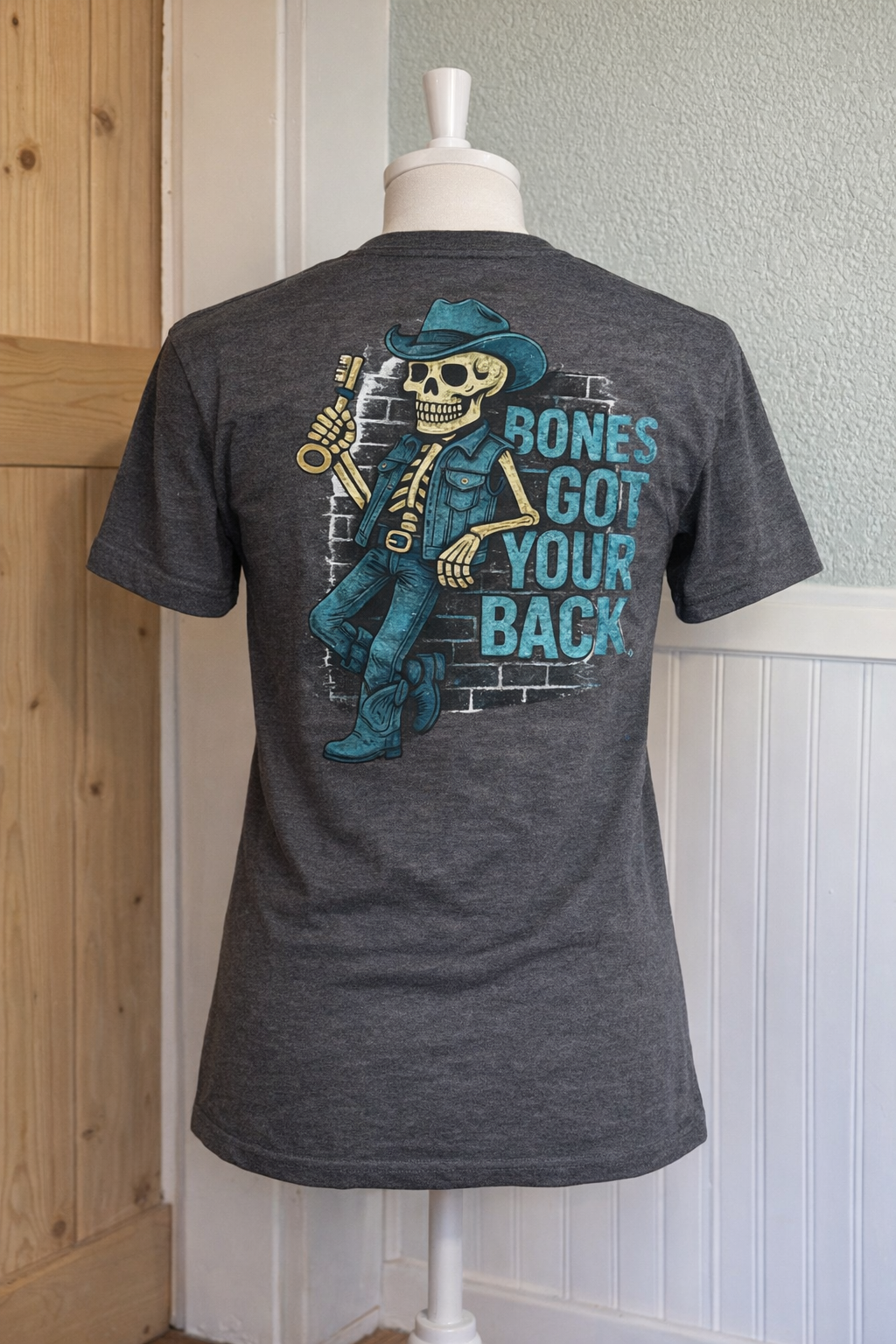 Bones Got Your Back Graphic Tee (Charcoal)