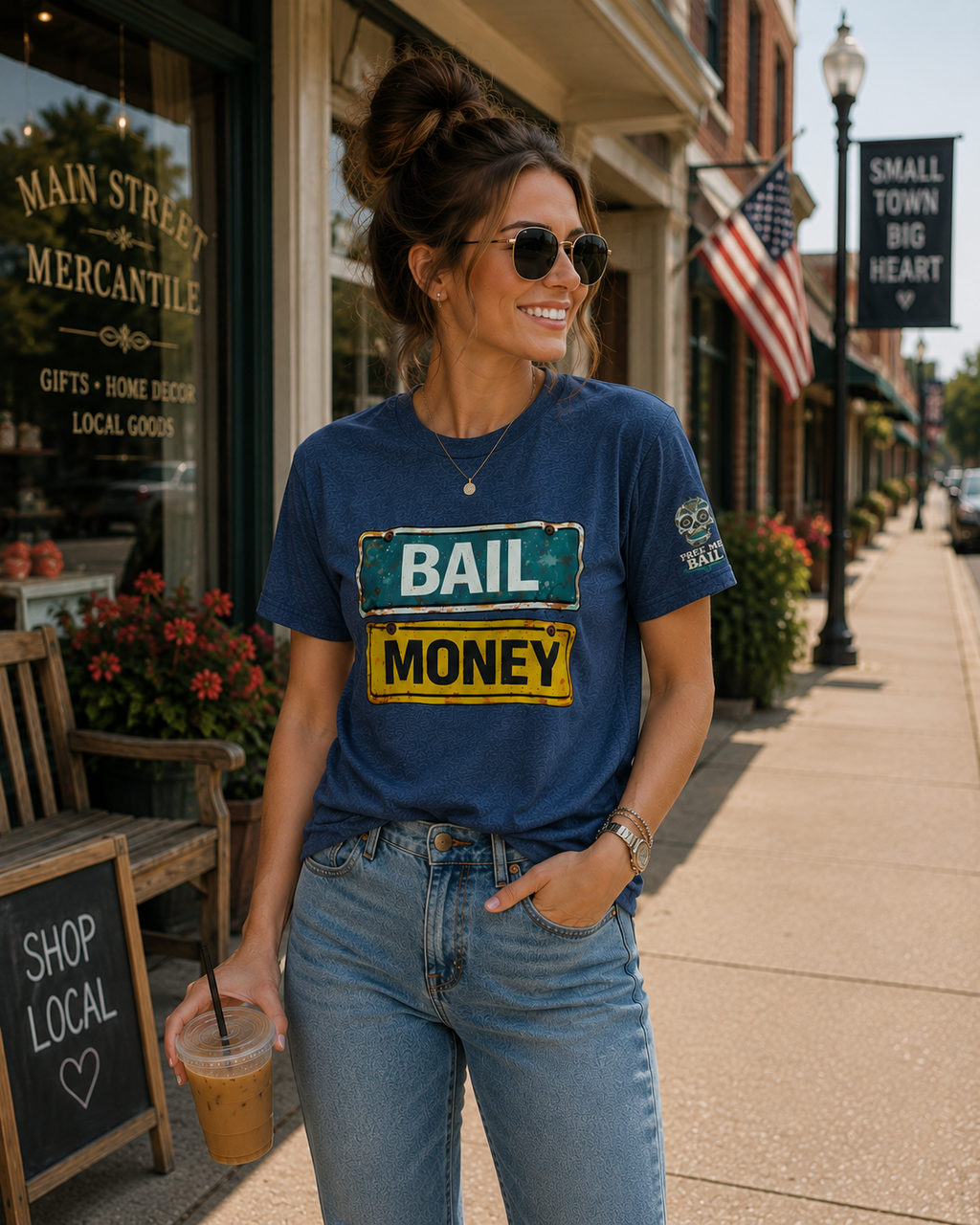 Free in Texas Graphic Tee – Black Vintage Texas Sign Shirt